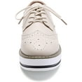 thumbnail image 4 of Women's Platform Lace-Up Wingtips Square Toe Oxfords Shoe, 4 of 7