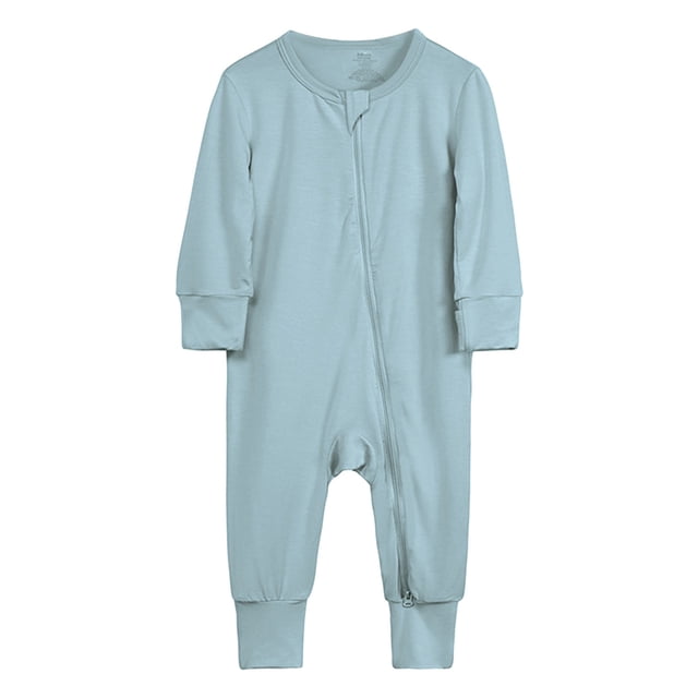 2025 Cotton 9 Month Jumpsuit Rompers Footless Pajamas Zipper Boys' Footies & Rompers Long Sleeve Sleeper