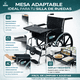 thumbnail image 5 of Bandeja para Silla de Ruedas con Portavasos | Charola Ergonomica ABS Resistente, Abrazadera Ajustable, Instalacion sin Herramientas | Negro, 5 of 12