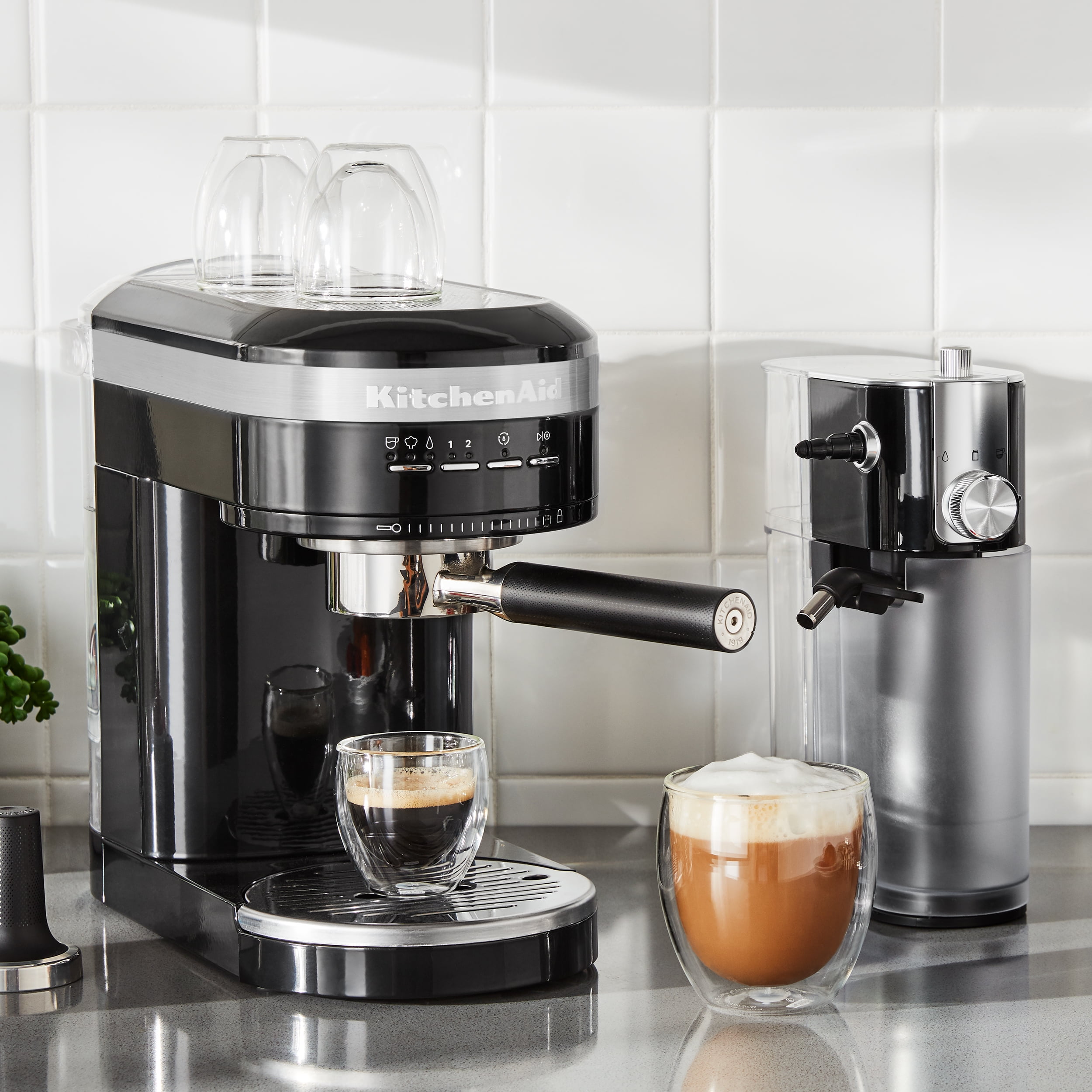 KitchenAid Espresso Machine and Burr Grinder Set in Milkshake + Reviews