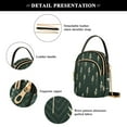 thumbnail image 4 of FORMRS Crossbody Bag for Women Quilted Travel Shoulder Cell Phone Purse with Chain Strap Handbag, Dark Green Plants, 4 of 7