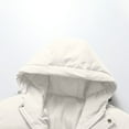 thumbnail image 4 of Brondbend Men's Coats Men’s Jackets Hooded Long Sleeved Zipper Pocket Outerwear Solid Color Warm Jacket Loose Fit Holiday Tops White, 4 of 6