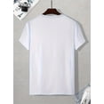 thumbnail image 2 of Camiseta informal de verano para hombre, con estampado en J, cuello redondo, manga corta, poliéster (no transparente). Camisas de verano., 2 of 5