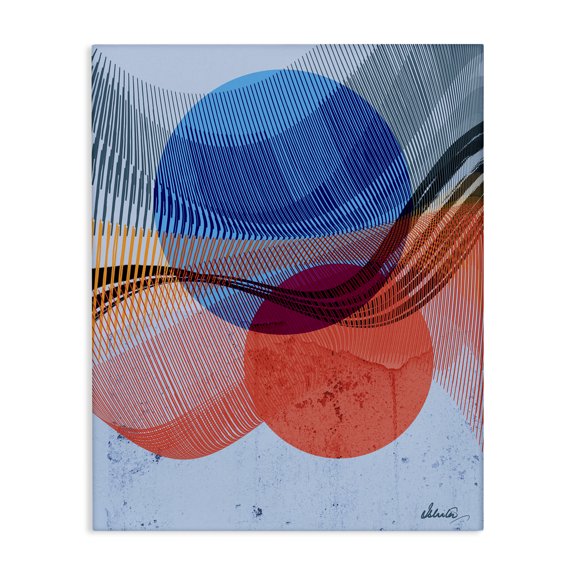 Stupell Industries Mid-Century Modern Circle Patterns Canvas Art, 16 x 20, by Ishita Banerjee