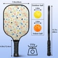 thumbnail image 4 of Pickleball Paddles Set,Pioneer Flower Floral Print Pattern Fiberglass Surface Pickleball Racket Set with 2 Indoor Outdoor Pickleball Balls and Pickleball Bag,Pickle-ball Equipment, 4 of 6