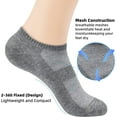 thumbnail image 5 of Women Low Cut No Show Running Socks - Cushioned Arch Support, Wicking Athletic Ankle Socks(Gray), 5 of 6