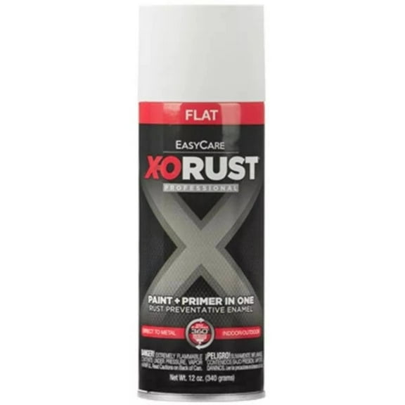 X-O Rust XOP30-AER 12 oz Can of Flat White Anti-Rust Enamel Spray Paint