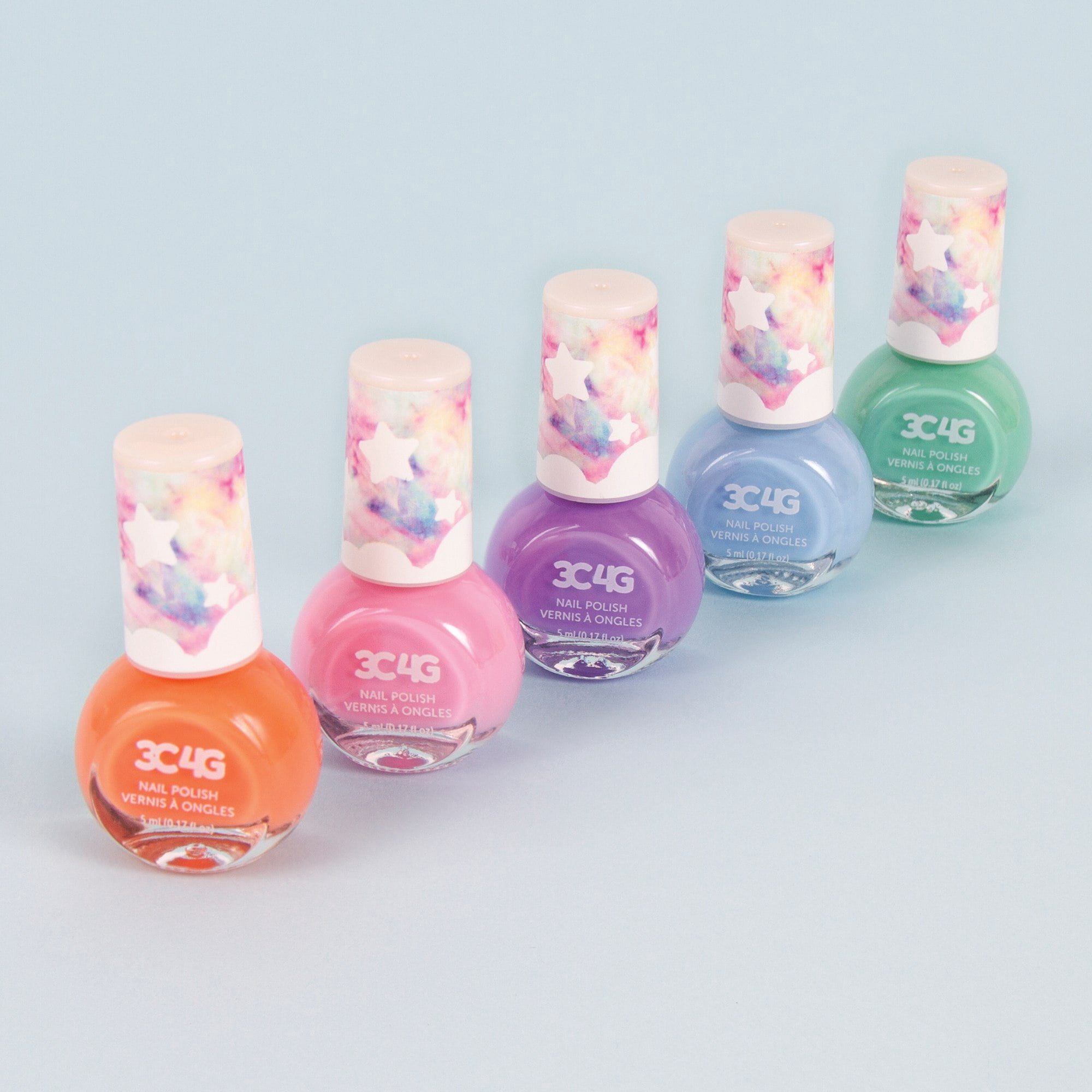 3C4G: Pastel Dreams Nail Polish Set - 5 Bottles, Make It Real, Teens Tweens & Girls, Non-Toxic Long-Lasting Polish, Soothing Shades, Three Cheers For Girls, Kids Ages 8+