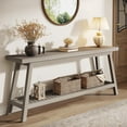 thumbnail image 4 of Tribesigns 70.9" Farmhouse Console Table: 2-Tier Wood Entryway Table, Grey, 4 of 8
