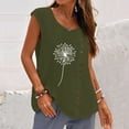 thumbnail image 4 of Blouse pour Femmes Décontractée Été Femmes Été Décontractée Sans Manches Bouton Gilet Col Rond Blouse Ample Haut Actif Femmes Hauts Été pour Femmes Hauts Été Femmes Hauts Été, 4 of 4