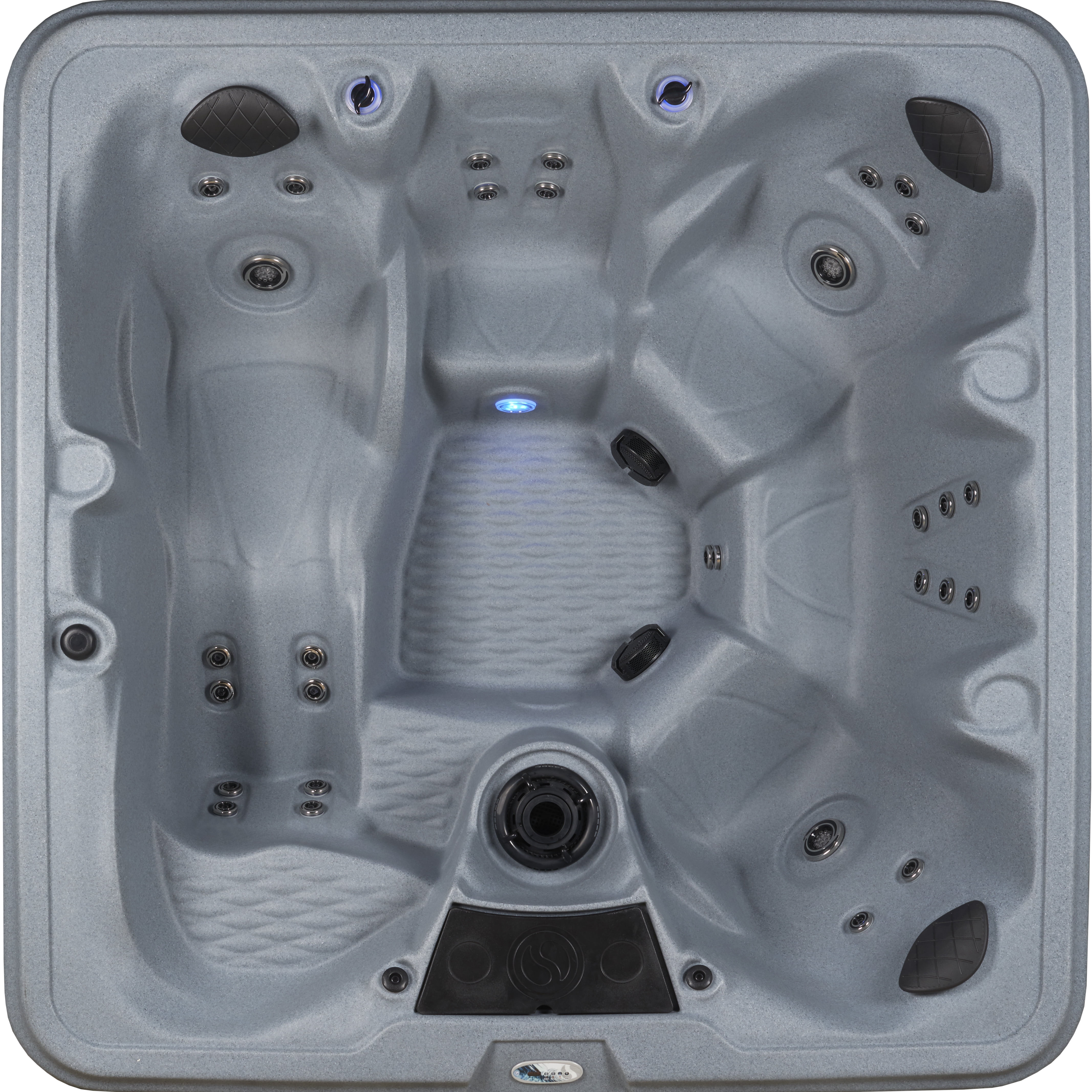 Aqualife by Strong Spas Palm Beach 6 Person 69-Port Lounger Spa, 30 Jets, Gray Granite