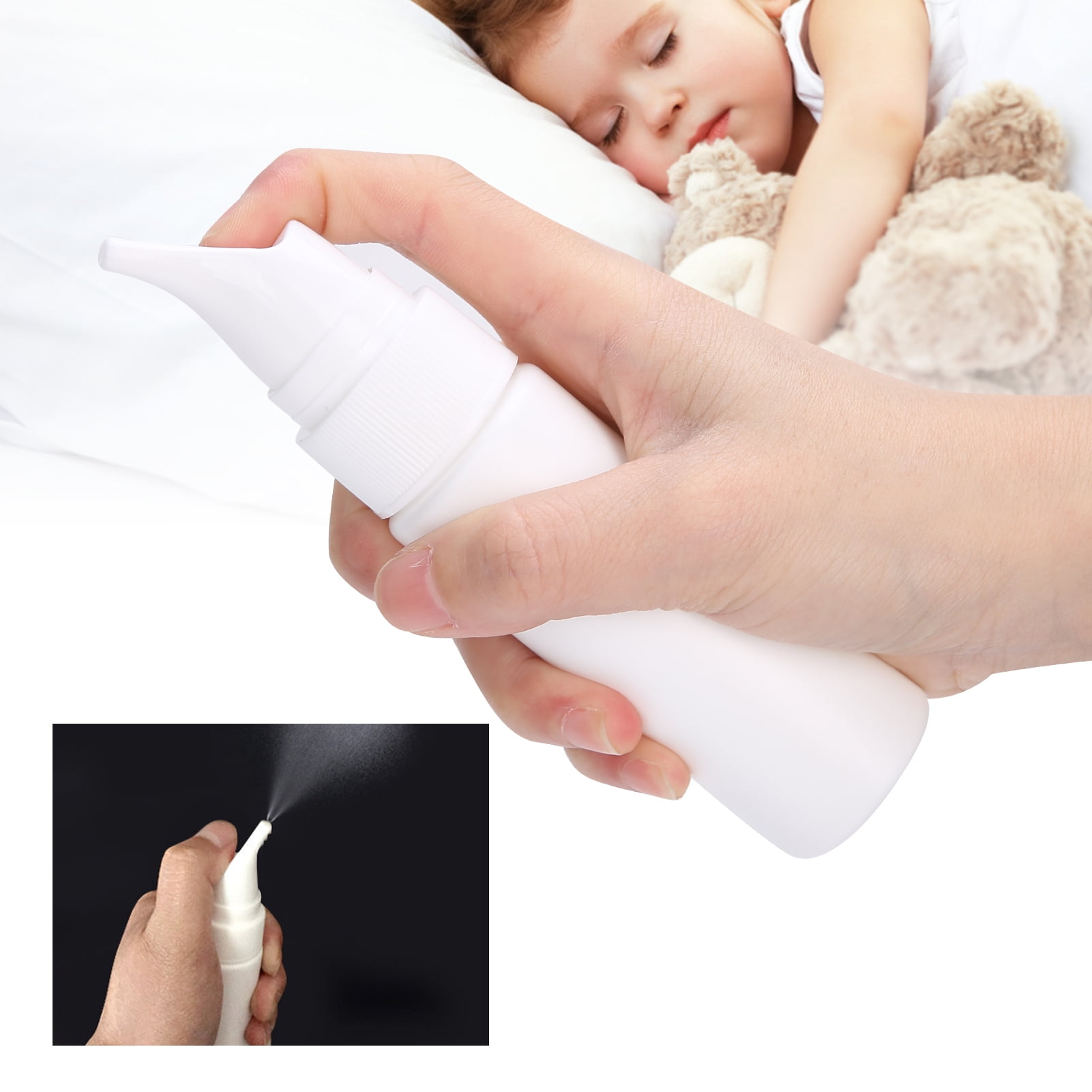 Acouto 70ml Empty Rhinitis Spray Bottle Allergy Relief Refillable Bottle for Children Adult Care