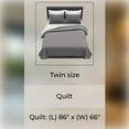 thumbnail image 3 of Lavish Home Modern Quilted Bedspread Coverlet with Basket-Weave Design Polyester Twin Size Quilt Bedspread (Gray), 3 of 7