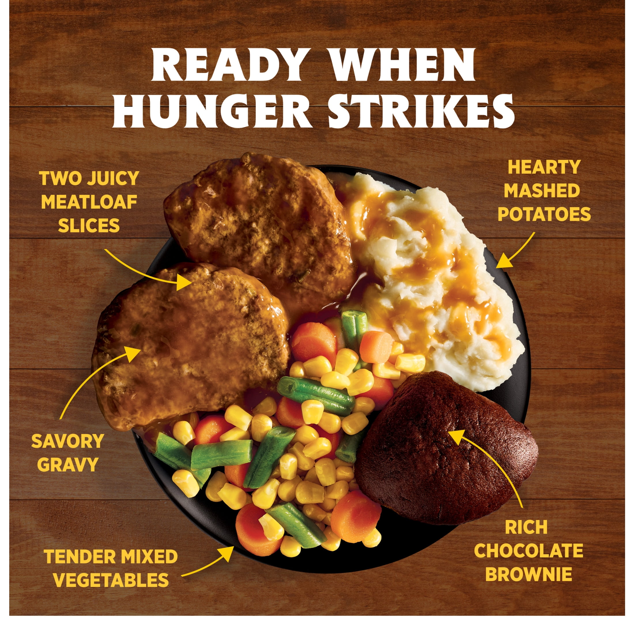 Hungry-Man Home-Style Meatloaf, 22g of Protein, 6g of Fiber, Frozen Meal, 16 oz