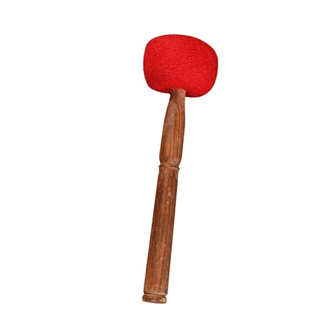Mazo de cuenco de sonido Martillo de fieltro de lana hecho Mazo de cuenco de canto tibetano para relajación 23cm CUTICAT Mazo de cuenco tibetano