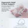 thumbnail image 3 of Universal Toddler Car Seat Cool Pad, Sweat Resistant Breathable Stroller Cooling Liner Mat with Fixing Hooks for Summer Baby Travel, Pink, 3 of 7