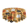 thumbnail image 5 of Cute Halloween Icons Pattern Round Tablecloth 60"x60",Wrinkle Wipeable Table Cloth for Kitchen Dining Room Picnic Patio Party, 5 of 6