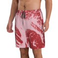 thumbnail image 2 of Balery Striped Meat Traje de Baño Estilo Hawaiano para Hombre, Shorts de Secado Rápido con Bolsillos-Small, 2 of 6