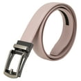 thumbnail image 6 of Leather Ratchet Belt for Women, Trim to Fit 18"- 44" Waist, Automatic Slide Buckle, No Holes, Gift Box by CANDOR AND CLASS (W726 Gunmetal / Mauve 30mm width, Small), 6 of 8