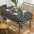 thumbnail image 2 of Halloween Tablecloth 60×60 Inch Square, White Ghost Black Washable Seasonal Table Cover for Party Picnic Dinner Decor, 2 of 6