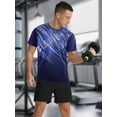 thumbnail image 5 of APTRO Men's and Big Men's Workout Shirt Athletic Core Shirt Quick Dry Moisture Wicking Short Sleeve Performance T-Shirt Stripe Navy,Sizes S-3XL, 5 of 7