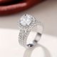 thumbnail image 1 of Gorgeous 3 Row Micro Pave Zircon Ring - Perfect for Women's Engagements, Weddings & Parties!, 1 of 4
