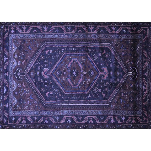 Ahgly Company Indoor Rectangle Persian Blue Traditional Area Rugs, 3' x 5'