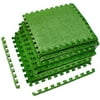 Sorbus Interlocking Floor Mat Grass Tiles, 6 Tile Pieces