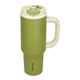thumbnail image 2 of SURFVEN 40 oz Stainless Steel Insulated Travel Tumbler with 2-in-1 Lid and Handle, Avocado Green, 2 of 5