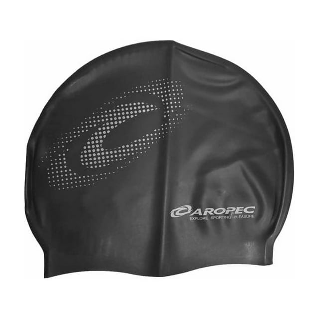 Gorro de natación Aropec de silicona para adultos, color negro
