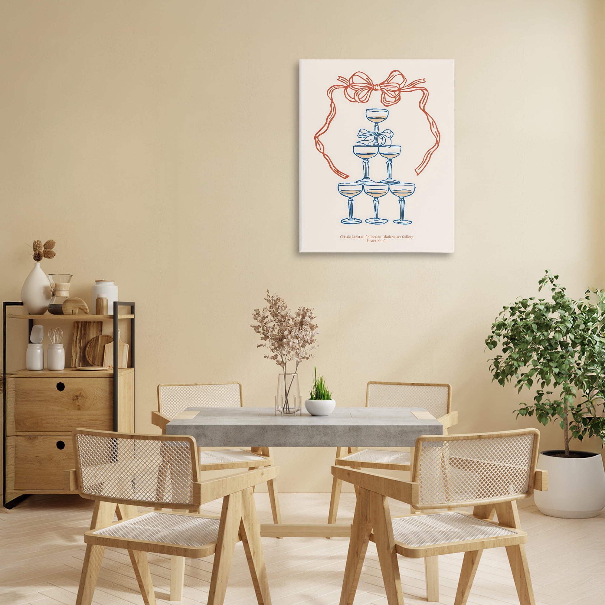 Stupell Industries Classic Cocktail Tower Canvas Wall Art, design by The Prints Vibe