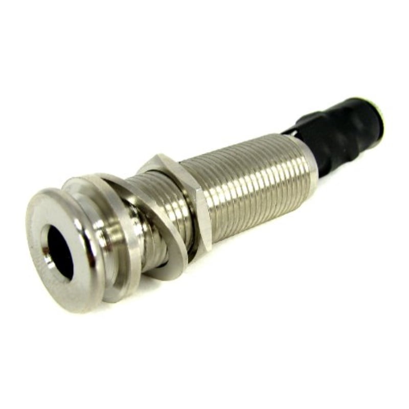 Chrome Guitar EndPin Strap Button Jack with 2.5mm Input Jack