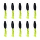 thumbnail image 2 of 10 señuelos de pesca blandos Crappie Swimbaits, prácticos señuelos de gusano de dos colores verde y negro, 2 of 9