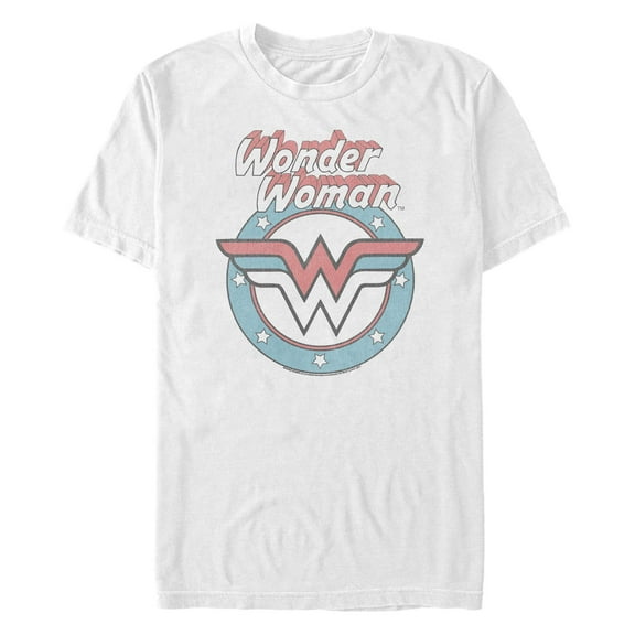 Men's Wonder Woman Retro Comic Logo  Graphic T-Shirt