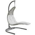 thumbnail image 2 of Modway Landscape Rattan & Fabric Patio Swing Chair in Light Gray and White, 2 of 7