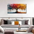 thumbnail image 4 of HFDF Trees Canvas Wall Art for Living Room Colorful Tree Wall Art for Bedroom Teen Girls Office Posters Wall Decor 24x20inch Framed, 4 of 7