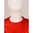 thumbnail image 5 of Manyakai Kids Girls Boys Shiny Metallic T-Shirt Short Sleeves Hip Hop Jazz Dance Performance Tees Red 110, 5 of 7