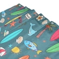 thumbnail image 3 of Yayeee Shower Curtain with Hooks 72"x72" Waterproof Fabric Bathroom Hanging Decor, Cartoon Beach Pattern, 3 of 5