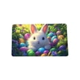 thumbnail image 1 of zhangmingg Easter Holiday Decorative Floor Mat Springtime Bunny Egg Themed Indoor Home Area Rug, 1 of 7