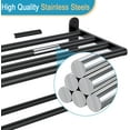 thumbnail image 6 of Towel Racks for Bathroom - 24 in Bath Towel Shelf with Double Towel Bar, Stainless Steel Towel Storage for Lavatory Wall Mounted, 2-Tier Towel Hanger Towel Holder, Matte Black, 6 of 15