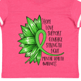 thumbnail image 4 of Inktastic Mental Health Awareness Green Sunflower Ribbon Boys or Girls Toddler T-Shirt, 4 of 5