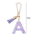 thumbnail image 5 of Tnobhg A-Z Letter Keychain Pendant Star Sequin Clear Initial Shape Pendant with Purple Tassel Tumbler Charm Cup Bag Accessories, 5 of 7