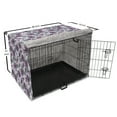 thumbnail image 6 of Flower Dog Crate Cover, Continuous and Funky Floral Pattern with Leaves in Violet Tones, Easy to Use Pet Kennel Cover Small Dogs Puppies Kittens, 7 Sizes, Pastel Purple and Multicolor, by Ambesonne, 6 of 6