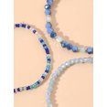 thumbnail image 2 of EOEMY 3Pcs Blue Geometric Crystal Beaded Bracelet Bead-String Bracelet Jewelry-Default, 2 of 3
