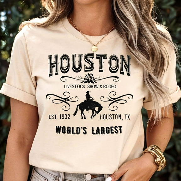 Sam Soft Houston Livestock Show and Rodeo Shirt,Retro Cowgirl T-shirt,Rodeo Relaxed Shirt,Wild West Gift,Rodeo Country Western Shirts Cowgirls ShirtFull Size S-5XL
