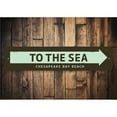 thumbnail image 2 of Arrow to The Sea Sign, Beach Location Sign, Custom Beach Destination Sign, Beach House Aluminum Sign - 4x18 inches, 2 of 4