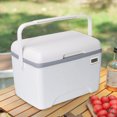 thumbnail image 1 of Enfriador de botellas de hielo de 8L, mininevera, caja enfriadora para barbacoa y acampada (blanco con termómetro) Likrtyny Para estrenar, 1 of 9
