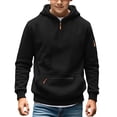 thumbnail image 3 of Falkdiz Hooded Sweatshirts for Boys Warm with Pockets Pullover Outdoor Winter Casual Long Sleeve Stylish Boys Shirts,Black,Size: 13, 3 of 8