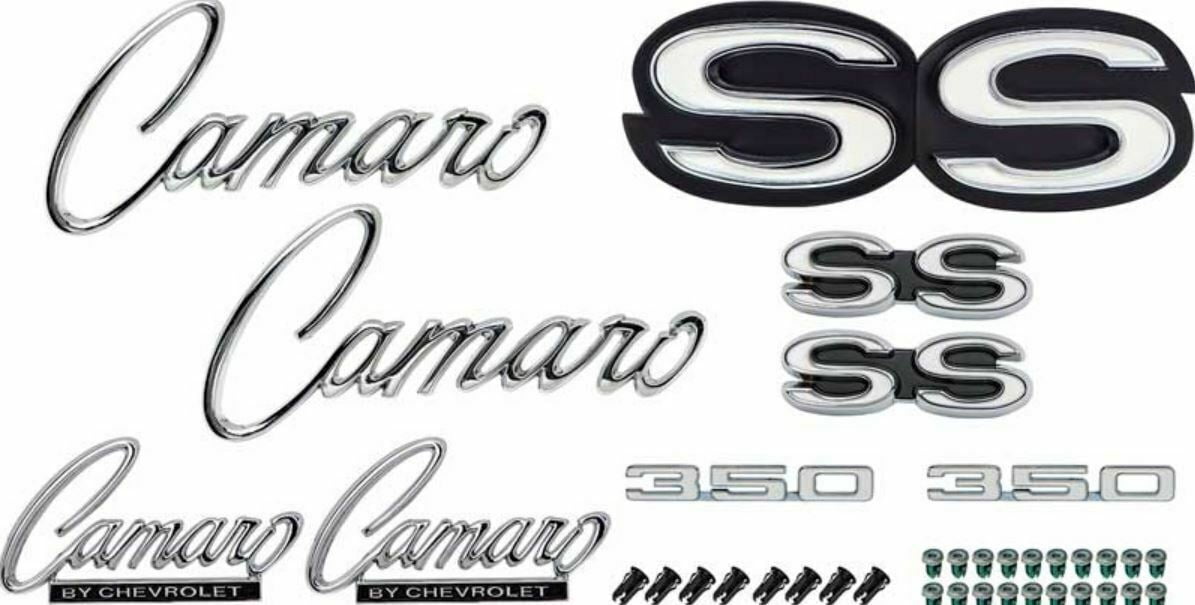 OER Complete Emblem Set 1968 Chevy SS Camaro w/ 350 Engine w/o RS