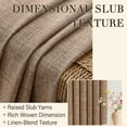 thumbnail image 3 of TURCURNO Soft Textured Light Filtering Linen Curtains,52x96 Inch Dark Flax Bronze Grommet Drapes,Brown Curtains for Living Room Bedroom,2 Panels, 3 of 9
